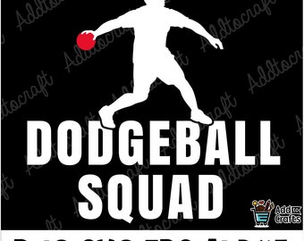 Dodgeball Squad SVG: Funny Sports Team Clipart, Gym Coach Shirt Design (Instant Download)