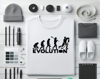 Evolution Hockey Silhouette: Sports SVG PNG Clipart (Digital Download)