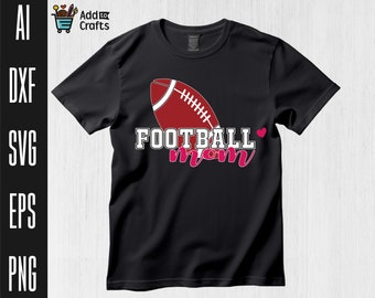 Football Mom SVG: Retro American Football Graphics (Digital Download)