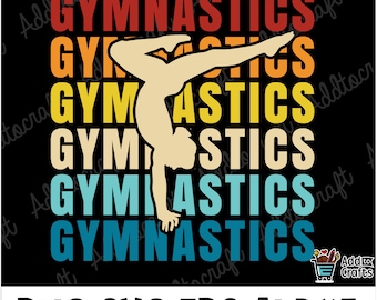 Gymnastics SVG: Retro Gymnast Design (Digital Download)