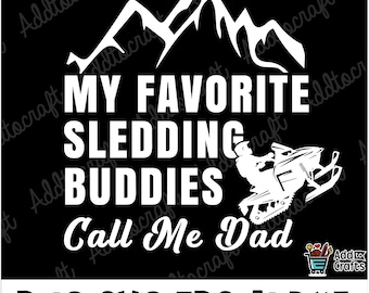 Snowmobile Sledding Buddies (svg), Winter Sports Clipart (png, svg, dxf, ai)