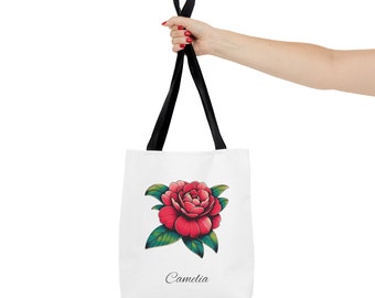 Botanic Lover Camelia Tote Bag - Flower Canvas Carryall - Perfect cadeau voor haar, hem, leraren, mama en papa - Stijlvol en sterk