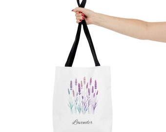 Botanic Lover Lavender Tote Bag - Flower Canvas Carryall - Perfect cadeau voor haar, hem, leraren, mama en papa - Stijlvol en sterk