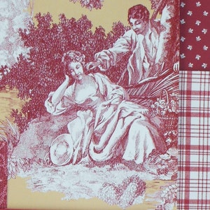 Wallpaper samples: 17 various sheets up to 16x16.5", cranberry, camel, toile floral stripe plaid