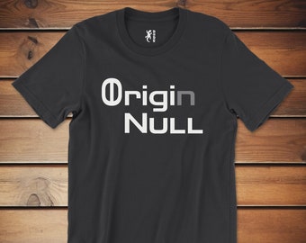 Camiseta de codificador nulo de origen original, camisas nerd, camisas de codificador, camiseta original de codificación, camisas para programadores, camisa de programación divertida