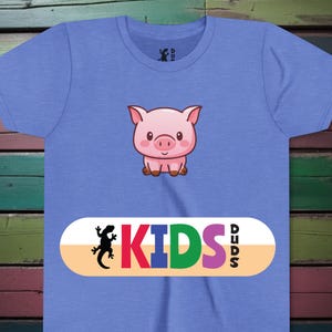 T-shirt bébé cochon (2 à 5 dents) | T-shirt adorable pour enfants | T-shirt bébé cochon dessin animé doux | Chemise du futur fermier | T-shirt amoureux des animaux