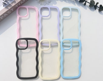 Étui iPhone de protection Cute Wave pour iPhone 15 14 13 12 Mini Pro Max étui iPhone XR iPhone XS Max Étui iPhone 7 8 14 15 Plus Étui iPhone