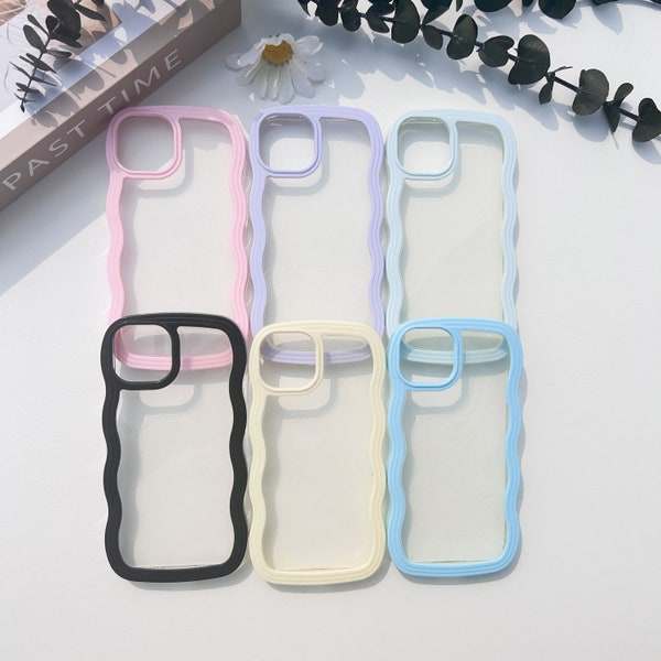 Cute Wave Protective iPhone Case for iPhone 15 14 13 12 Mini Pro Max case iPhone XR iPhone XS Max Case iPhone 7 8 14 15 Plus iPhone Case