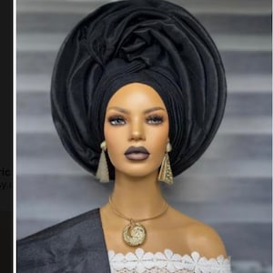 Aso oke auto gele with shoulder cape,African hat, bridal heda gear, wedding guest head wrap designs, Aso oke clothing, Aso oke fabric