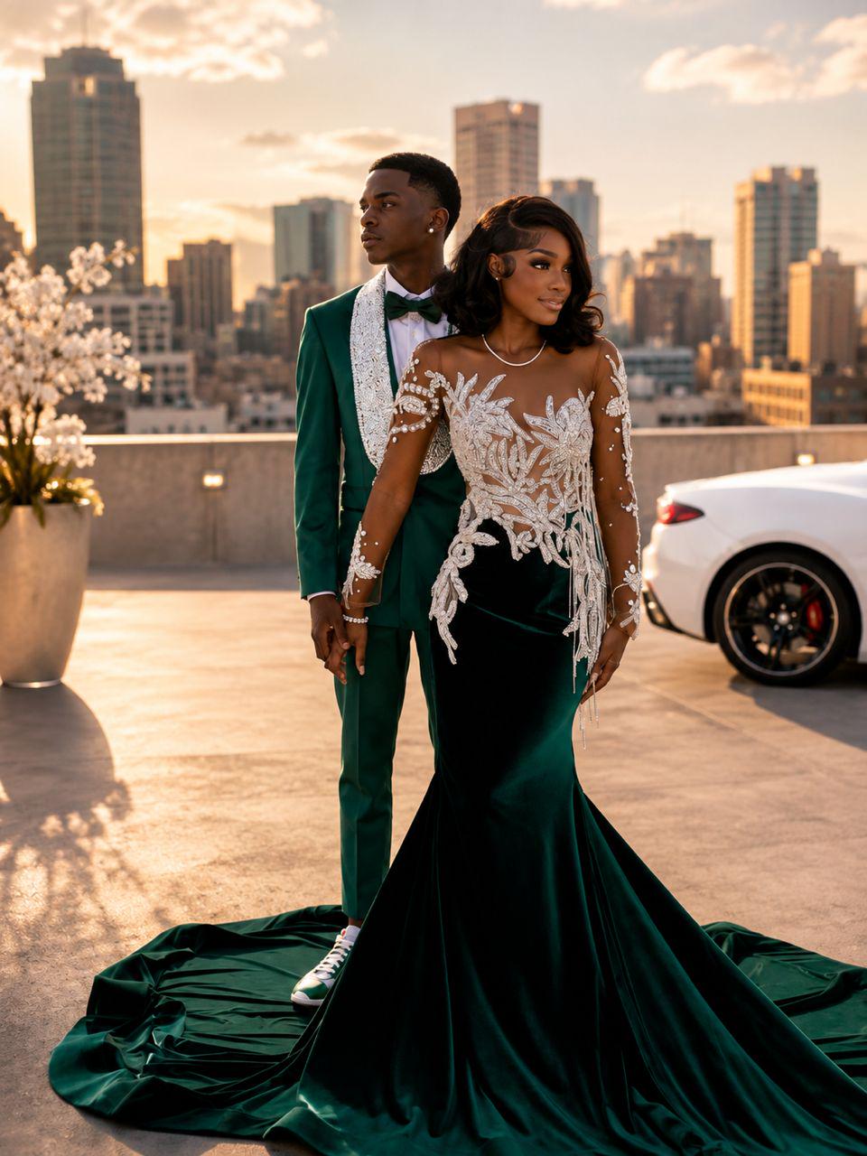forest green mermaid prom dress Emerald green mermaid dress