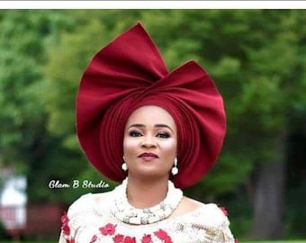 Aso oke auto gele,Autogele styled,African hat, bridal heda gear, wedding guest head wrap designs, Aso oke clothing, Aso oke fabric