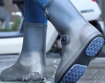 Shoe Cover Women's Outwear Raincoat Waterproof Shoe Cover Non Slip Rain-Proof Men's Silicone Kids Rain Boots BMEI Booties