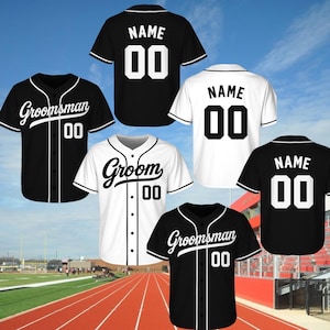 Groom & Groomsmen Jersey Shirts Custom Names And Numbers Jersey,Groomsmen Proposal,Bachelor Party Groomsmen Jersey,Best Man,Groom Shirts W15