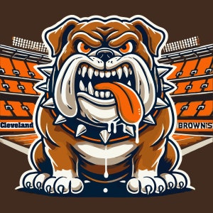 Cleveland Bulldogg T-Shirt, Browns Stadium Tee, Dog Lover Gift, Football Fan Shirt, Sports Apparel, Graphic Tee