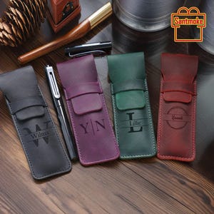 Personalized Leather Pen Holder,Custom Pencil Bag,Leather Pencil Holder,Engraved Pencil Bag,Leather Pencil Holder,Pen Holder,Pen Pouch,Gifts