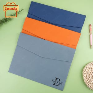 Personalisierter Lederaktenordner, benutzerdefinierter Leder-Dokumentenordner, A4-Dokumentenhalter, gravierter Name Reisedokument-Organisator, einzigartiges Geschenk für ihn