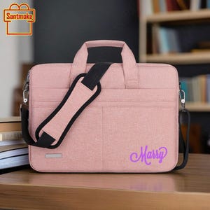 Sacoche personnalisée pour ordinateur portable, sacoche de voyage pour ordinateur, logo ou design personnalisé pour ordinateur portable, housse personnalisée pour ordinateur portable, meilleur cadeau de fête des pères et des mères