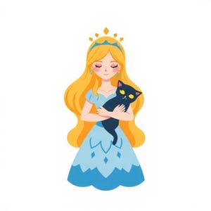 Muurkunstprint prinses Aurora – Doornroosje digitale download voor baby- en kinderkamerdecoratie