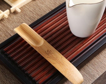 Handmade Bamboo Fish Shape Teaspoon Tea Shovel Coffee Spoon Tea Scoop