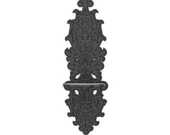 Estante de pared pequeño gótico ornamentado – Archivo CNC cortado a láser / Decoración de pared de brujas