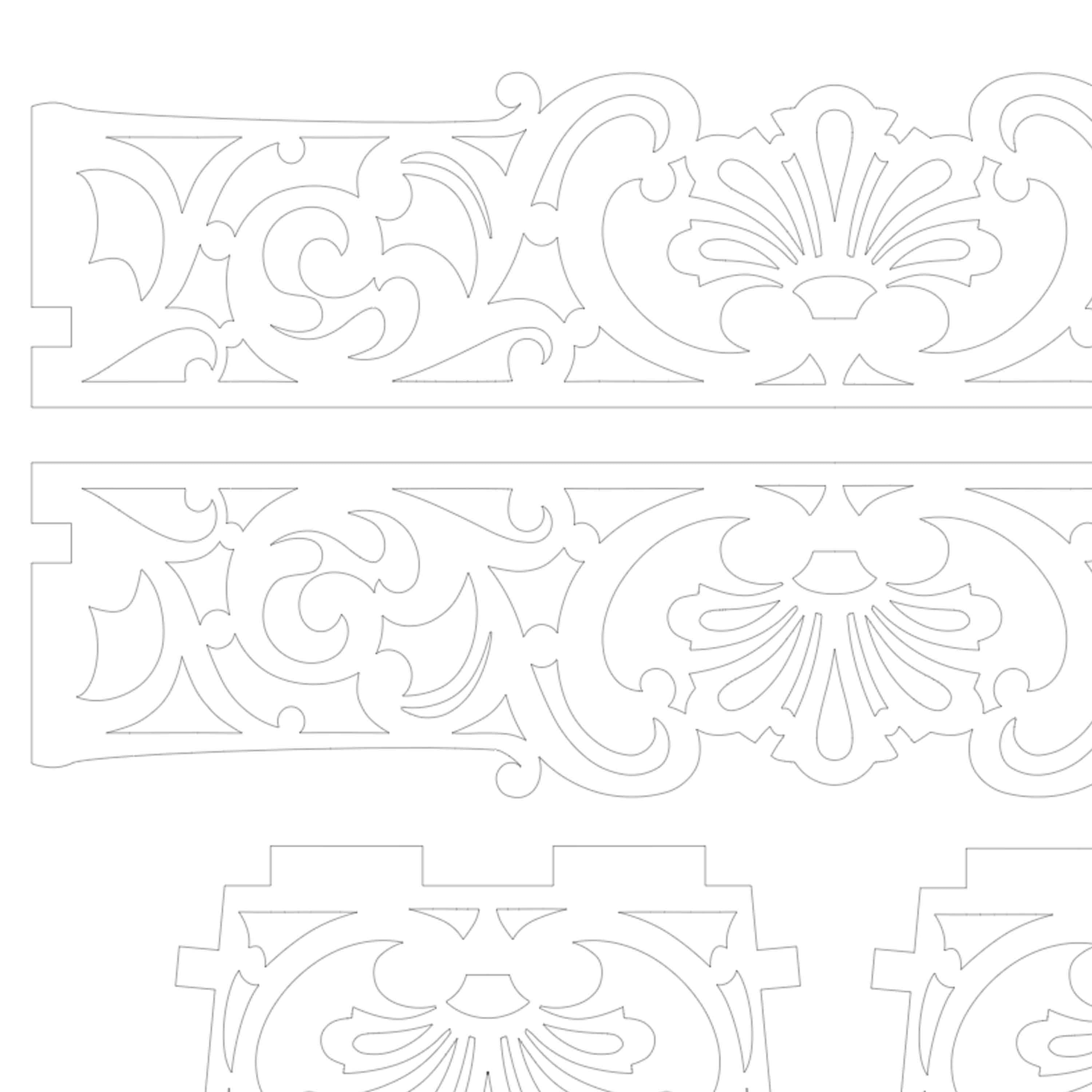 Scroll Work Box Ornate Laser Cut Box Template | Floral Scrollwork Storage SVG (digital ...