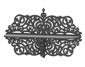 Estantería gótica victoriana SVG – Archivos de corte láser para CNC / Decoración de altar de brujería