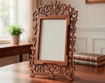 Utsmyckad barock ram SVG | Vintage laserskuren fotomall (digital nedladdning)