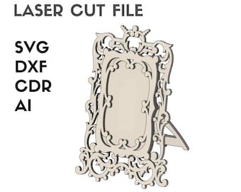 Victorian Photo Frame Laser Cut File – Ornate Layered Design (Digital Download)