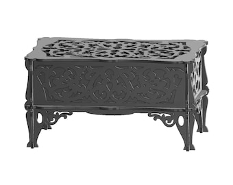 Gothic Witch Box SVG – Vintage Laser Cut Template for MDF & Plywood, Spooky DIY Decor