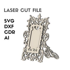 Multilayer vintage desktop photo frame – Laser cutting files cdr, dxf, svg, ai