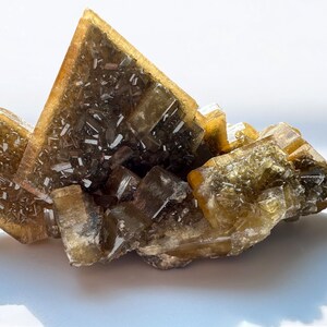 Golden Barite Crystal Cluster – Rare Crystal  Gemmy Nandan Tabular Barite with Marcasite | Museum Grade | Collector Specimen Gift