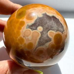 8th Vein Ocean Jasper Orbicular High Grade Jelly  in Very Rare Amethyst Matrix – Rare 8th Vein Madagascar Crystal Translucent Ocean Jasper