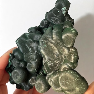 Large Velvet Malachite Specimen – Large Raw Botryoidal Malachite Crystal, Fibrous Malachite, Display Mineral, Gifts for Him