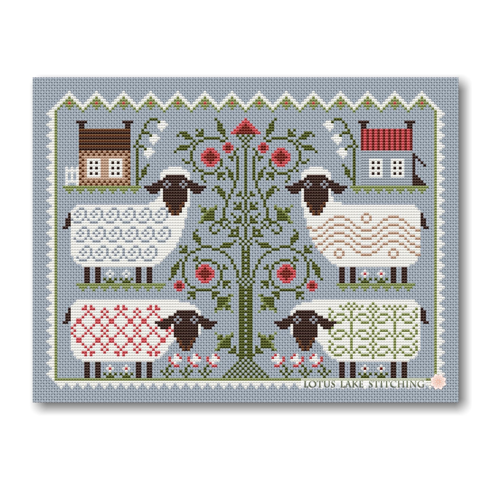 Summer Sheep from Lotus Lake Stitching