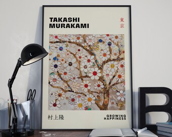 Takashi Murakami Flower Tree Print, Murakami Flower Tree Poster, Flower Art Print, Takashi Murakami Art, Mother's Day Gift, Digital Download