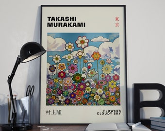 Takashi Murakami Flower Print, Murakami Flower Poster, Flower Art Print, Takashi Murakami Art, Mother's Day Gift, Japandi, Takeshi Murakami