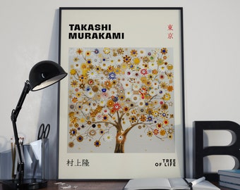 Takashi Murakami Tree of Life Print, Murakami Life Tree Poster, Flower Art Print, Takashi Murakami Art, Mother's Day Gift, Digital Download