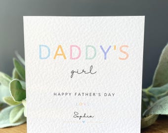 Fathers Day Card, Personalised Fathers Day Card, Daddy Card, Daughter Fathers Day Card, Gift For Dad