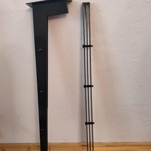 Black Metal Table Legs-Modern Industrial Style Desk Legs-Perfect for Dining, Office, or Work Tables-Home and Garden Decor