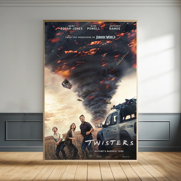 Twisters Movie Poster - Canvas Poster - Living Room Decor - Wall Art - Gift Poster - Home Decor - Film Print - Unframed