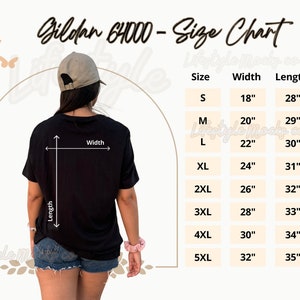 gildan 64000 size chart Gildan size chart Gildan 64000 boho | g64000 sizechart mockup Gildan shirt size chart measure