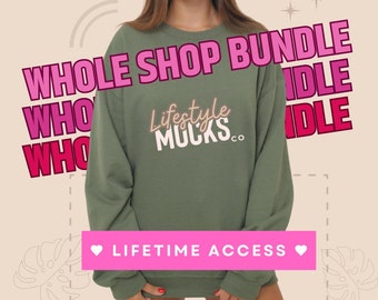 Whole Shop Mockup Bundle | Entire Shop Bundle, Gildan Bundle Comfort Colors Bundle, 18000 Sweatshirt Bundle, Lifestyle 1717 T-shirt Bundle