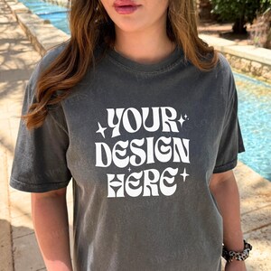 Comfort Colors 1717 Mockup, Trendy Oversized Tshirt Mockup, Streetwear Lifestyle Mockup, Outdoors Aesthetic Mockup, Real Model Mockup