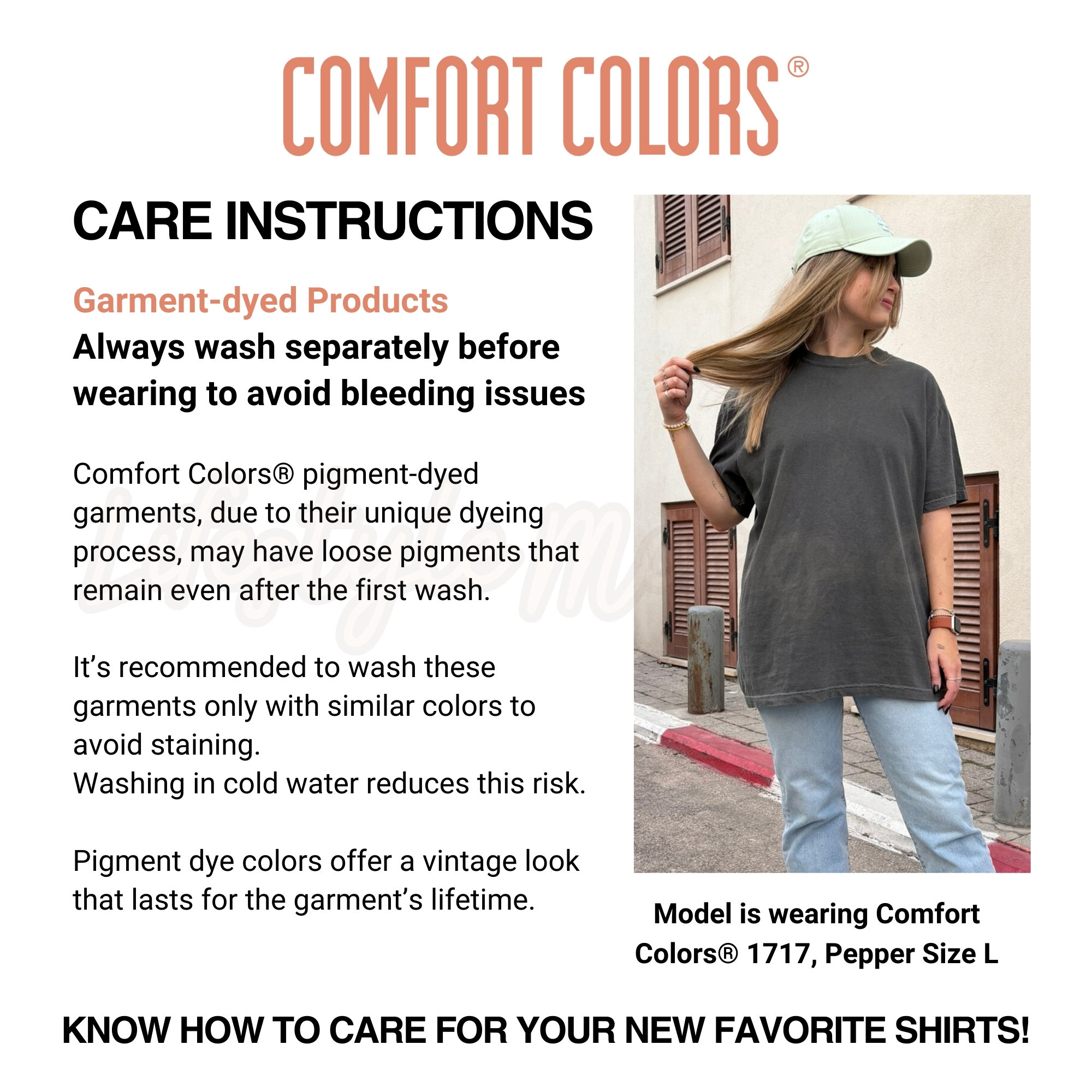 Comfort Colors Care Instructions Comfort Colors 1717 Washing Guide
