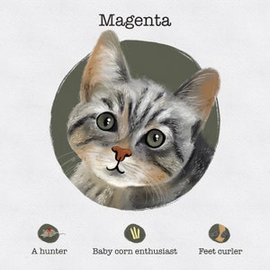 Retrato de gato personalizado, Ilustración de mascota personalizada, Retrato de mascota, Regalo de amante de mascotas, Retrato de gato, Retrato de gato digital, Retrato de gato personalizado