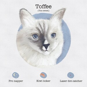 Retrato de gato personalizado, retrato de gato digital, retratos de mascotas a partir de fotografías, regalo para amantes de las mascotas, retrato de gato personalizado, ilustración de gato personalizada