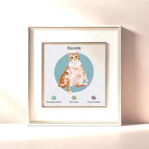 Retrato de gato, retrato digital de gato, retrato de gato personalizado, retrato de gato personalizado, ilustración de gato personalizada, retrato de mascota, regalo para amantes de las mascotas