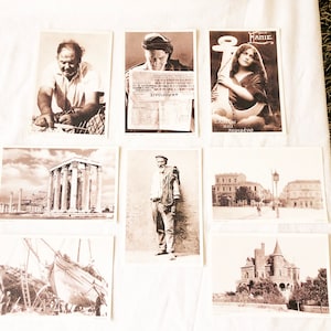 8 vecchie cartoline vintage inutilizzate dalla Grecia 8 inutilizzate per diari, album, artigianato, regali, collage, effimeri, post-crossing