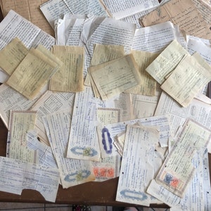 Vintage ephemera voor junkjournals, Random Mystery Pack, bundel van 50 stuks, authentiek, voornamelijk Grieks, plakboek, collage, gemengde techniek, gewijzigde kunst.