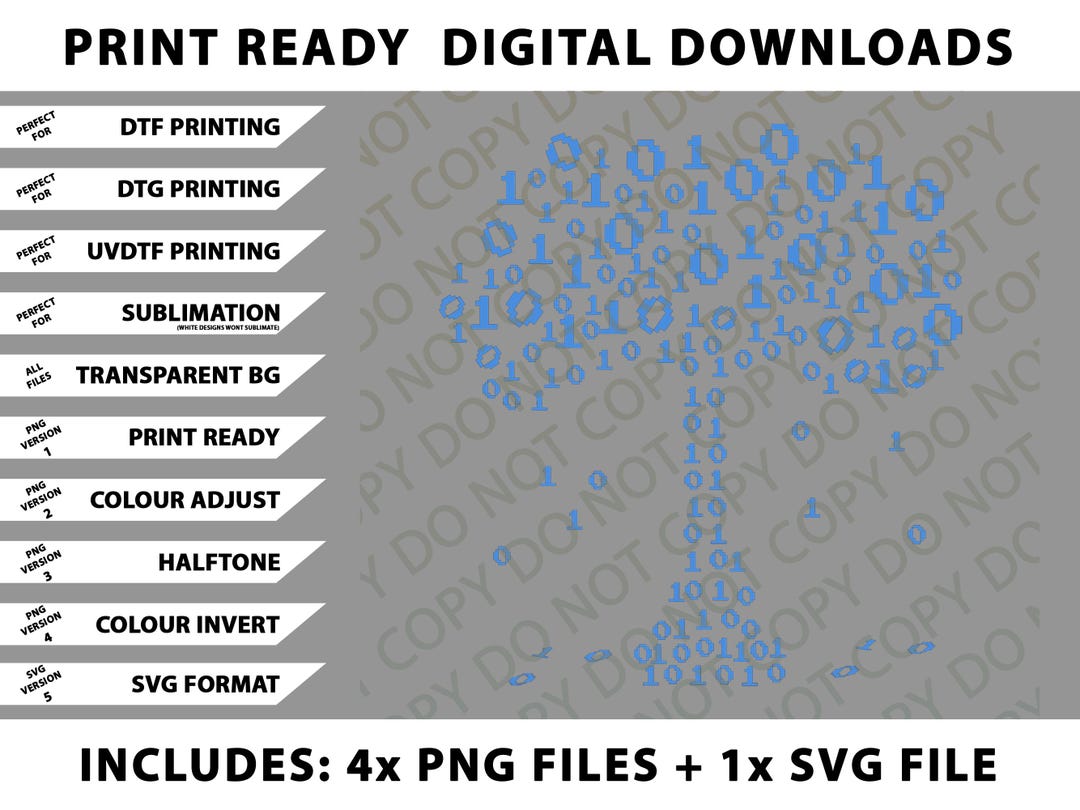 Binary Tree Computer Science Coding Gift Png Bundle, SVG Files, Digital ...